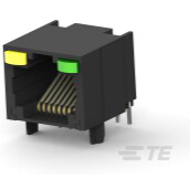 TE Connectivity-5406533-1 Connettore telefono e telecomunicazione Conn RJ-45 F 8 POS 1.02mm Solder RA Thru-Hole 12 Terminal 1 Port Cat 5 Box/Tray