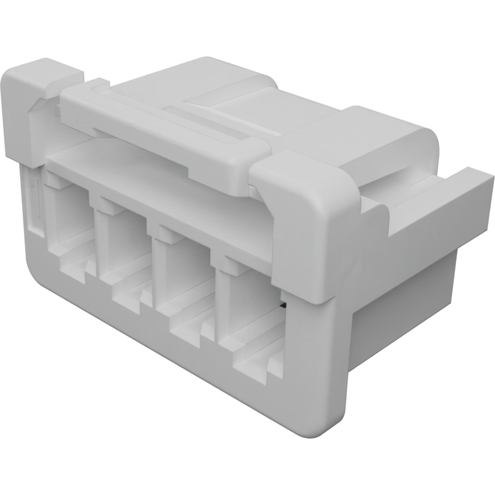 Molex-5023510400 Connector Discrete Wire Housing Conn Housing RCP 4 POS 2mm Crimp ST Cable Mount Natural DuraClik Bag