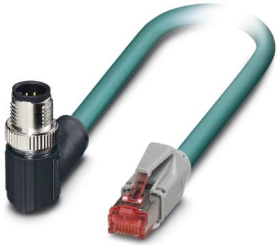 PHOENIX CONTACT-1406112 Andere Kabelbaugruppen Cable Assembly Ethernet 2m 26AWG M12 Circular to RJ-45 8 to 8 POS M-M