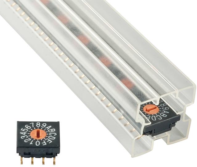 NKK Switches-FR02FR16P-S Switch DIP Switch DIP N.O./N.C. SP16T 16 Flush Screwdriver 0.1A 5VDC Gull Wing 625Cycles SMD Tube