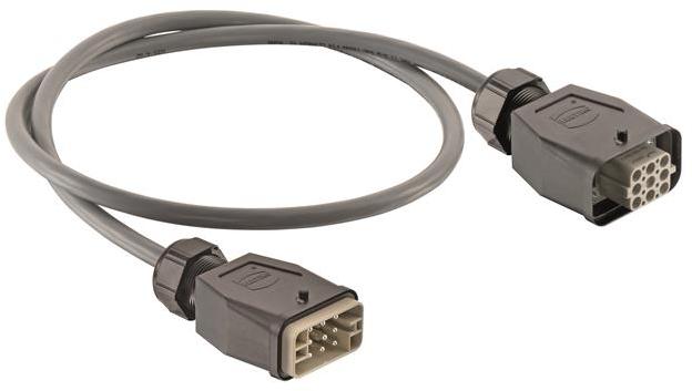 HARTING-20871453001100 Andere Kabelbaugruppen Copper cable (round) Pre-assembled on both sides Cable length 1 m