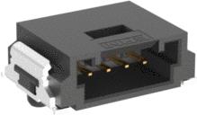 ERNI Electronics-474110 Steckverbinderleisten und Leiterplattenbuchsen Conn Shrouded Header (4 Sides) M 4 POS 1.27mm Solder RA SMD T/R