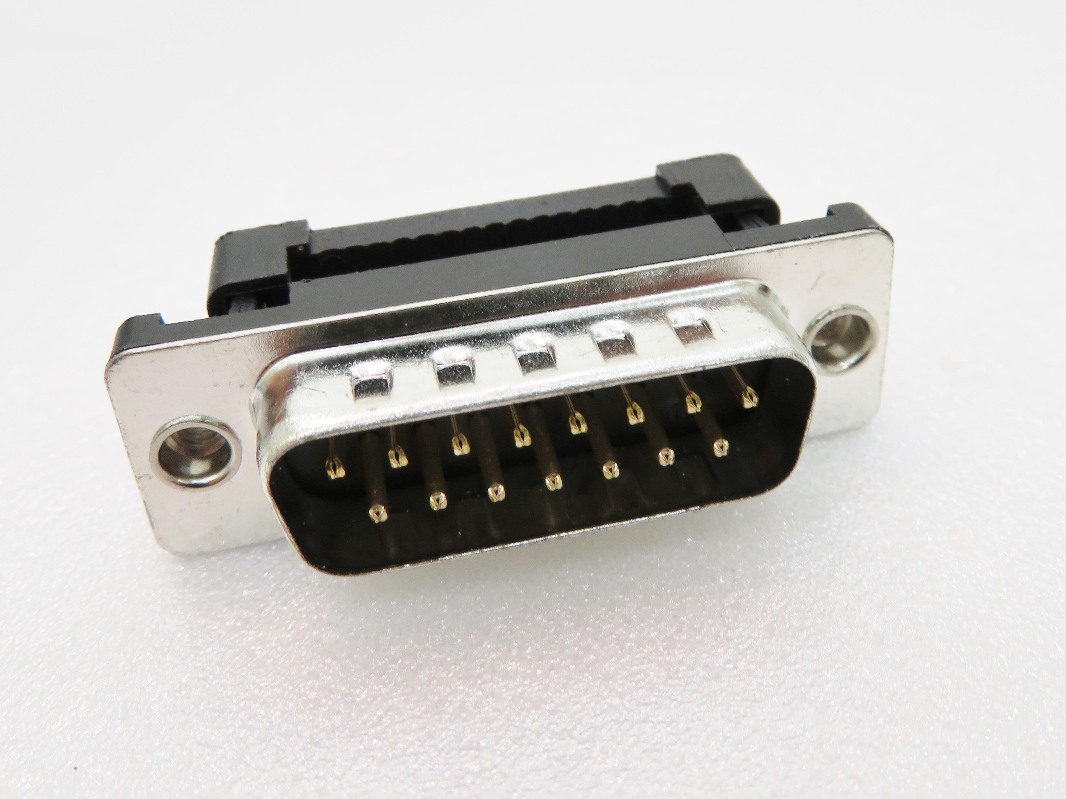 ADAM TECH-DA15-PF-M2 Connector D-Subminiature Conn D-Sub PIN 15 POS 1.38mm IDT RA Cable Mount 15 Terminal 1 Port Tray