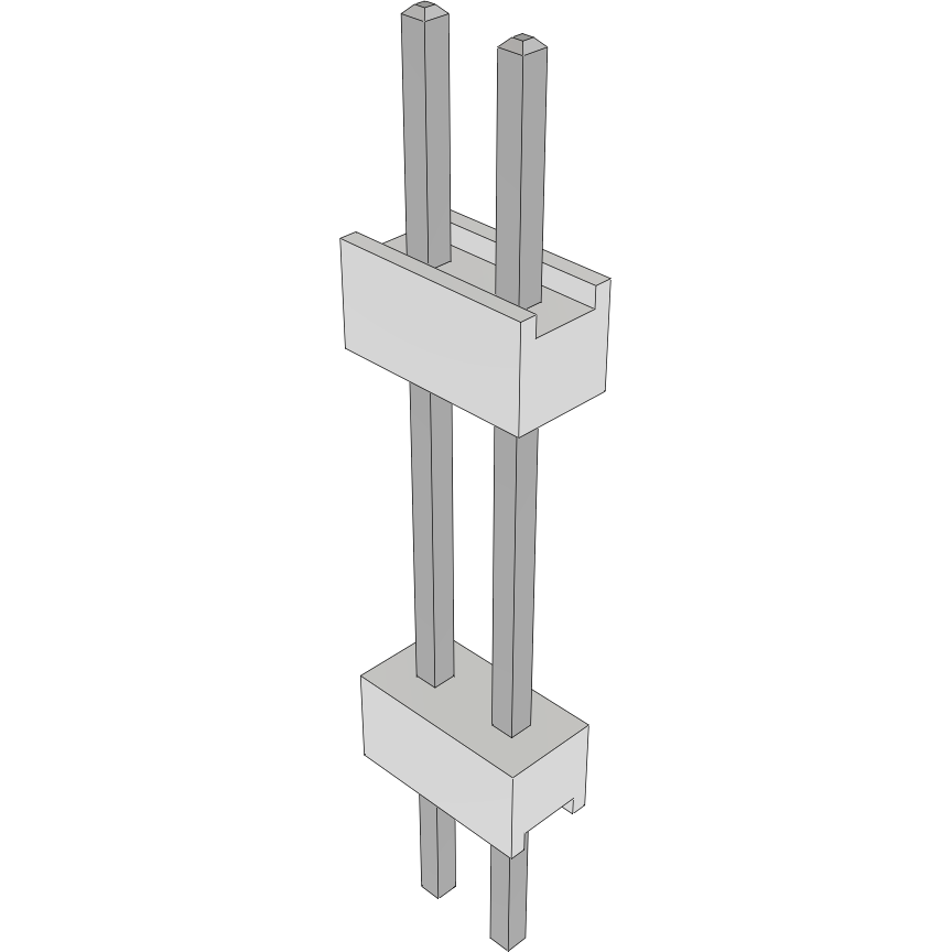 Samtec-HW-02-11-T-S-552-189 Steckverbinderleisten und Leiterplattenbuchsen Conn Board Stacker HDR 2 POS 2.54mm Solder ST Thru-Hole Bulk