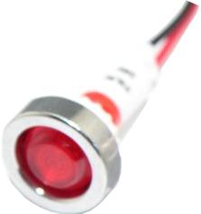 Mallory Sonalert Products-FL1P-10NW-1-R110V Panel Mount Indicators LED Panel Mount Indicator Uni-Color Red 1500mcd 2-Pin Bulk
