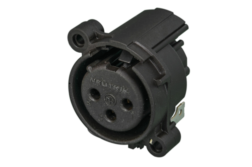 Neutrik Group-NC3FAH2-0 Connector Audio and Video Conn XLR Connector F 3 POS Solder RA Thru-Hole 3 Terminal 1 Port