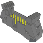 Conn Ejector Header HDR 14 POS 2.54mm Solder ST Thru-Hole Tube