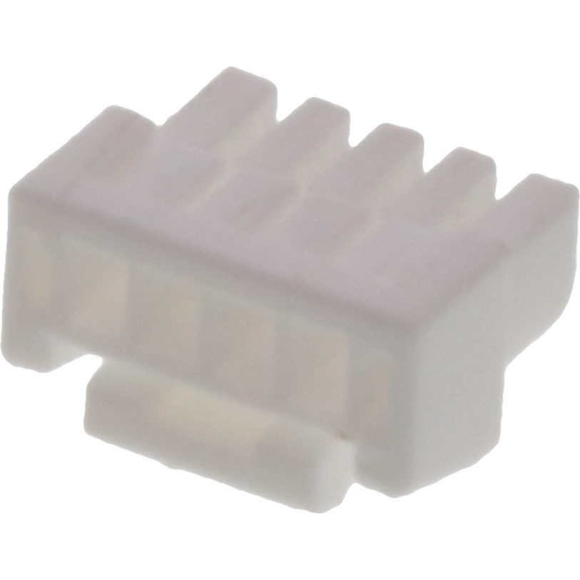 Molex-5041930400 Einzeladersteckverbinder, Gehäuse Conn Housing F 4 POS 1.25mm Crimp ST Cable Mount White Micro-Lock™ Tray