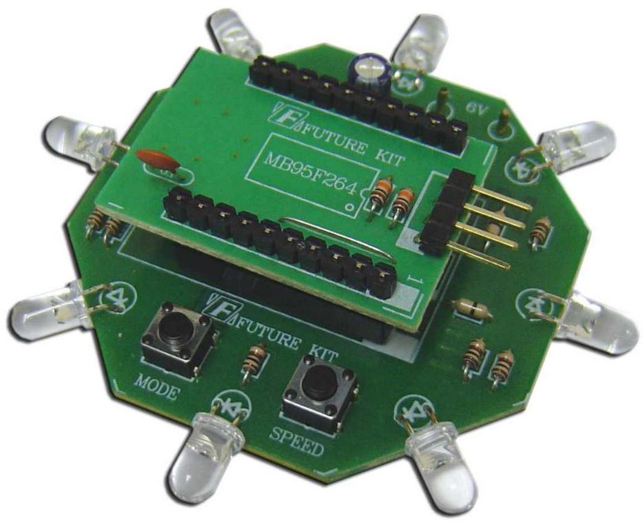 Global Specialties-GSK-184 Herramientas y kits de desarrollo UFO Chasing Lights, 8 LEDs Board