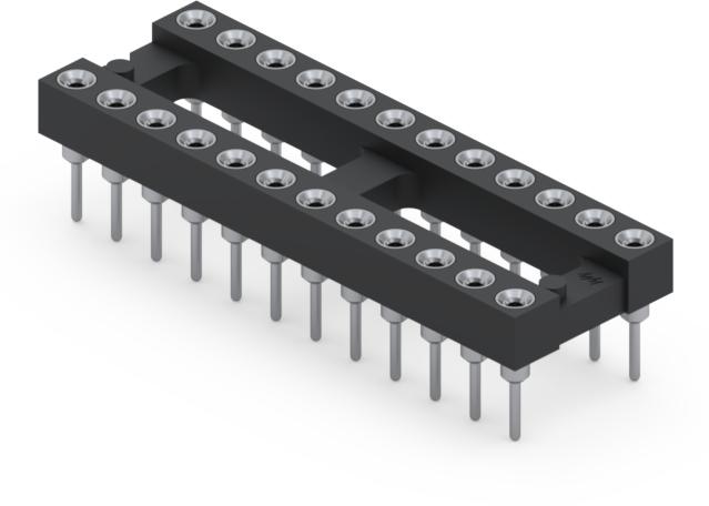 Mill-Max-110-44-324-41-001000 Steckverbinder, Buchsen Conn DIP Socket SKT 24 POS 2.54mm Solder ST Thru-Hole Tube
