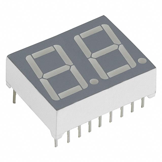 Everlight Electronics-MAN6440 Écrans DEL segmentés Display Segmented Panel 2DIGIT 16LED Green CC 18-Pin DIP Module
