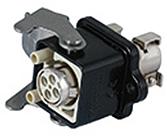 Molex-7903.4496.1 Connettore circolare Gwconnect HE - Harsh Environment S-CX/3A Shielded Circular BUS Connector with Housing, 1 Lever , Male, 4-Pole, with Size 3A Black