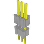 Conn Board Stacker HDR 3 POS 1.27mm Solder ST Thru-Hole Bulk