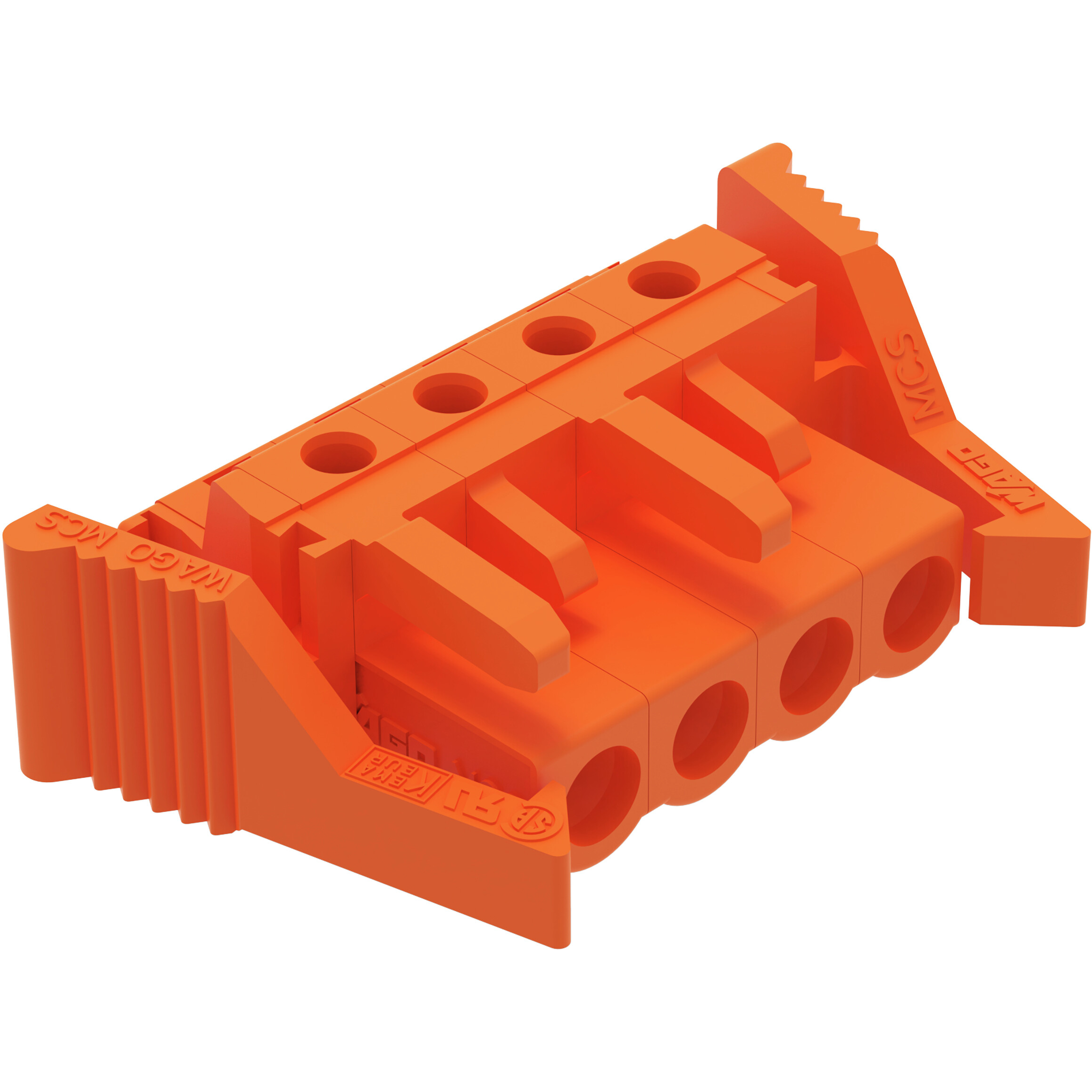 WAGO-232-264/039-000 Steckverbinderleisten und Leiterplattenbuchsen THT Female Header, 0.6 x 1.0 mm solder pin, angled, Locking lever, Pin spacing 5.08 mm, 4-pole