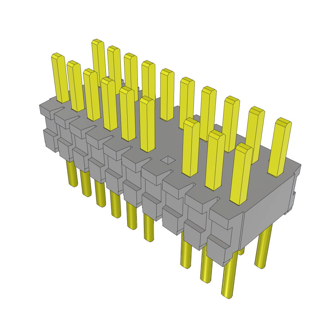 Samtec-TMS-110-02-S-D-008 Steckverbinderleisten und Leiterplattenbuchsen Conn Unshrouded Header HDR 20 POS 1.27mm Solder ST Top Entry Thru-Hole Tube