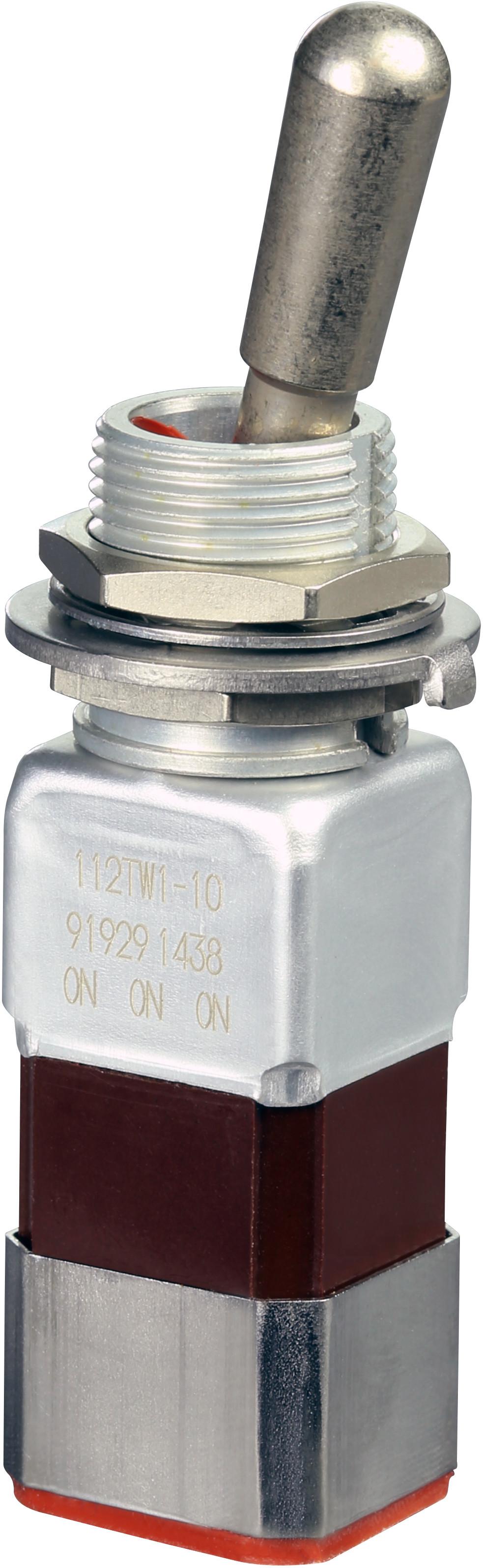 Honeywell-112TW1-10 Interruptor de palanca Switch Toggle ON ON ON SP3T Round Lever IWTS 5A 115VAC 28VDC Panel Mount with Threads