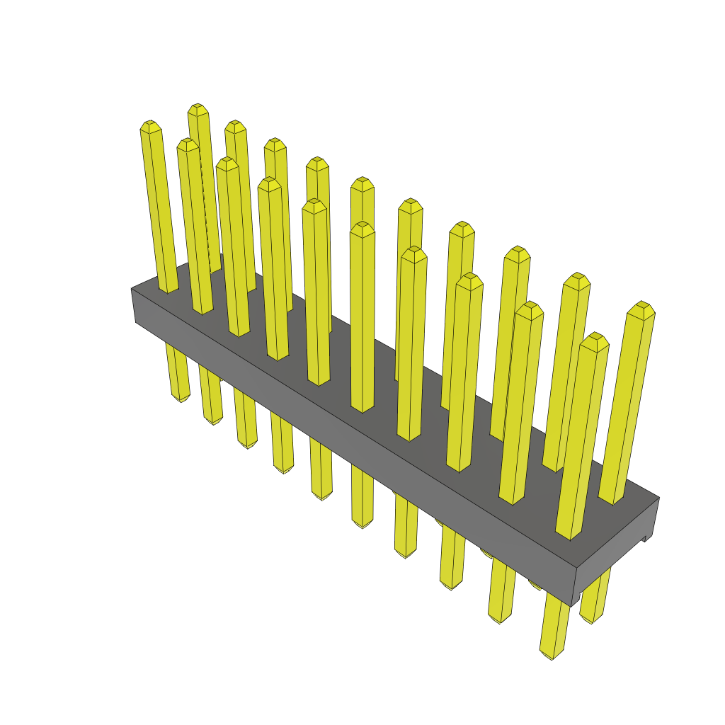Samtec-MTMM-110-07-G-D-255 Cabezales del conector y receptáculos PCB Conn Unshrouded Header HDR 20 POS 2mm Solder ST Top Entry Thru-Hole Bulk