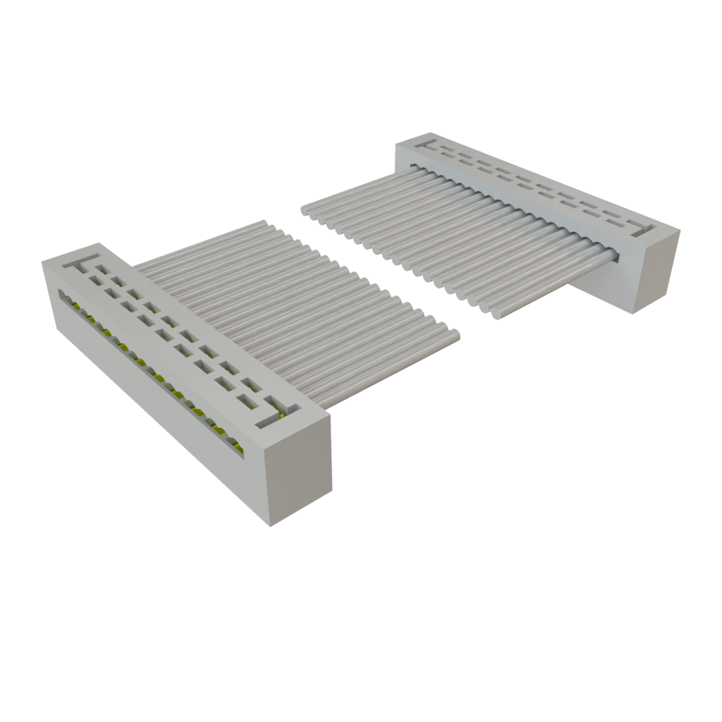 Samtec-TCSD-10-D-10.00-01-F-N Montaje de cables de cinta/plano Cable Assembly 0.254m 28AWG 1mm 20 to 20 POS IDC Connector to IDC Connector F-F TIGER EYE™ Bulk