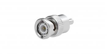 Radiall-R191209000 Connector RF Conn SMB-BNC Adapter M/M 0Hz to 4GHz 50Ohm ST Gold Over Nickel