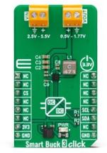MikroElektronika-MIKROE-5741 Cartes et kits de développement de gestion de la puissance TPS62366A DC to DC Converter and Switching Regulator Chip 0.5V to 1.77V Output Click Board