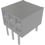 Conn Socket Strip SKT 6 POS 2.54mm Solder RA Side Entry Thru-Hole TIGER CLAW™ Layer