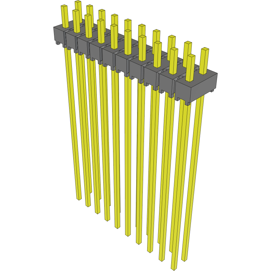 Samtec-HMTSW-110-21-G-D-124 Steckverbinderleisten und Leiterplattenbuchsen Conn Unshrouded Header HDR 20 POS 2.54mm Solder ST Top Entry Thru-Hole Bulk