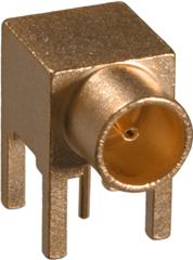 Cinch Connectivity Solutions-133-8701-311 Connector RF Conn MCX 0Hz to 6GHz 75Ohm Solder RA Thru-Hole RCP Gold Over Nickel
