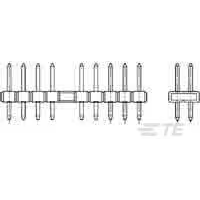 TE Connectivity-3-5176264-6 Steckverbinderleisten und Leiterplattenbuchsen Conn Unshrouded Header HDR 44 POS 2mm Solder ST Thru-Hole Tray