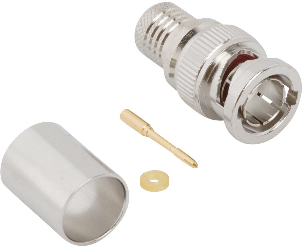 Amphenol RF-031-70560-12G Conector RF Conn BNC 0Hz to 12GHz 75Ohm Crimp ST Cable Mount M Gold Bag