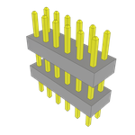 Conn Board Stacker HDR 12 POS 2mm Solder ST Top Entry Thru-Hole Bulk