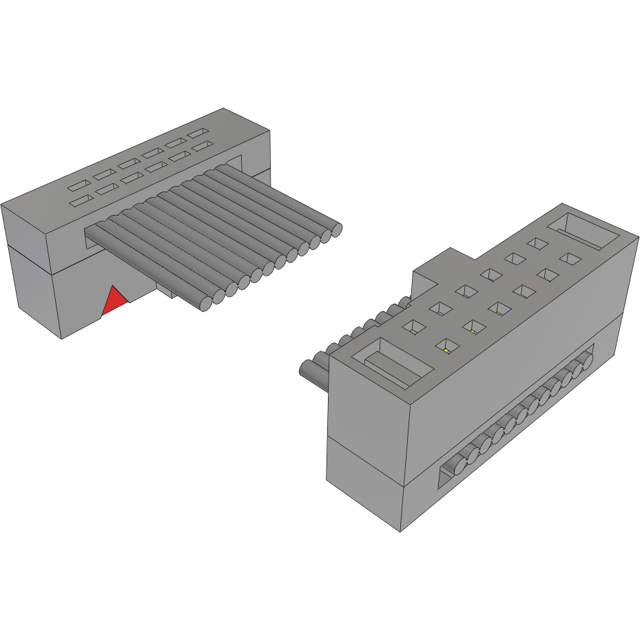 Samtec-FFSD-06-D-07.14-01-N-R Flachband Kabelbaugruppen Cable Assembly 0.18m 30AWG 1.27mm 12 to 12 POS IDC Connector to IDC Connector F-F TIGER EYE™ Bulk