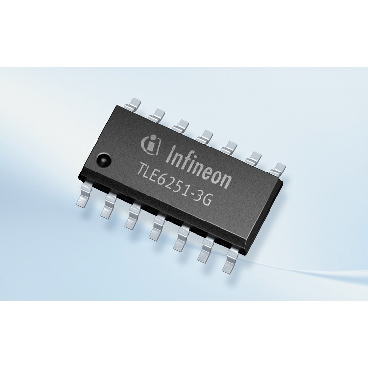 Infineon Technologies AG-TLE62513GXUMA2 CAN (Controller Area Network) CAN Normal/Sleep/Standby 5V Automotive AEC-Q100 14-Pin DSO T/R