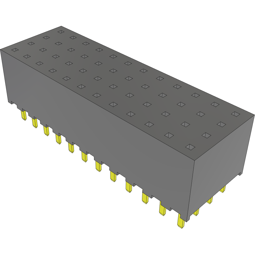 Samtec-SQW-112-01-L-Q Embases de raccordement et réceptacles PCB Conn Socket Strip SKT 48 POS 2mm Solder ST Top Entry Thru-Hole Tube