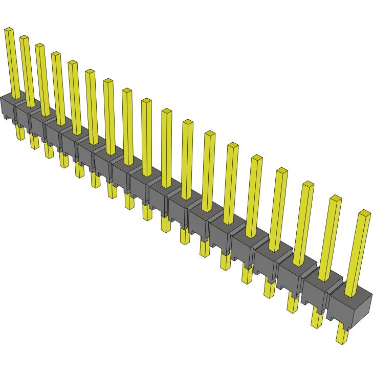 Samtec-HMTSW-118-08-T-S-320 Steckverbinderleisten und Leiterplattenbuchsen Conn Unshrouded Header HDR 18 POS 2.54mm Solder ST Top Entry Thru-Hole Bulk