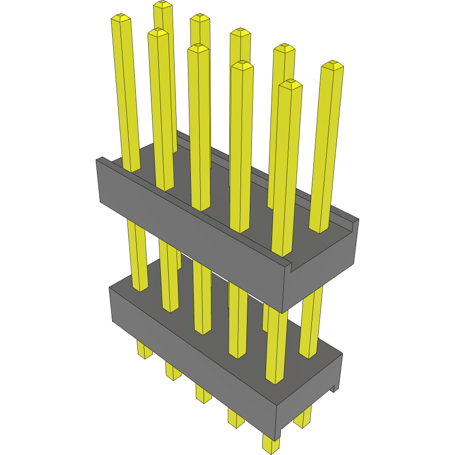 Samtec-DW-05-10-T-D-425 Steckverbinderleisten und Leiterplattenbuchsen Conn Board Stacker HDR 10 POS 2.54mm Solder ST Top Entry Thru-Hole Bulk