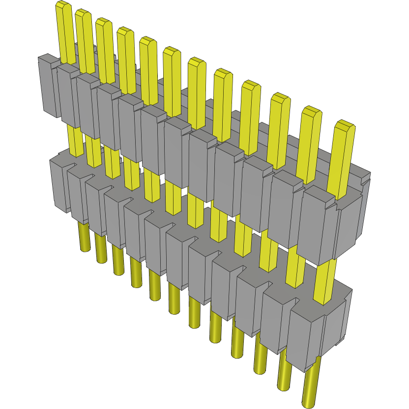 Samtec-DWM-12-53-G-S-300 Steckverbinderleisten und Leiterplattenbuchsen Conn Board Stacker HDR 12 POS 1.27mm Solder ST Thru-Hole Tube