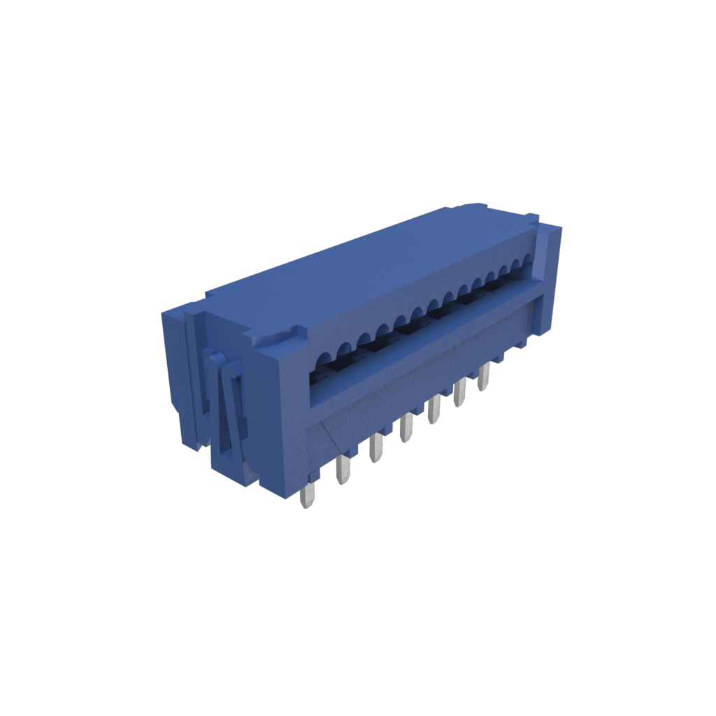 Amphenol Communications Solutions-69830-014LF Embases de raccordement et réceptacles PCB Quickie DIL PCB Connectors, Wire to Board Connector, - Double row - 14 Positions - 2.54 mm (0.1 in.) - Vertical