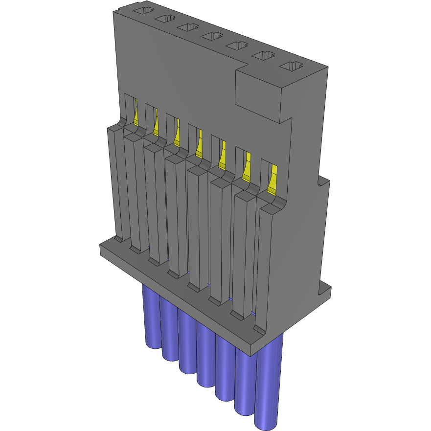 Samtec-SFSS-07-28-G-05.00-S Andere Kabelbaugruppen Cable Assembly Discrete Wire 0.127m 28AWG Socket Strip 7 POS SKT Crimp TIGER EYE™ Layer