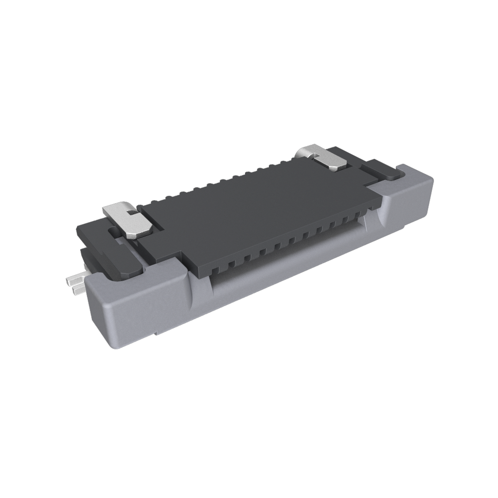 Amphenol Communications Solutions-SFV12R-4STE1HLF Connettore FFC-FPC 0.50mm Flex Connector, SFV-R Series, 12 Position, Top Side Contact, Side Entry Surface Mount ZIF Connector, Halogen Free, Lead Free with Cable-Lock