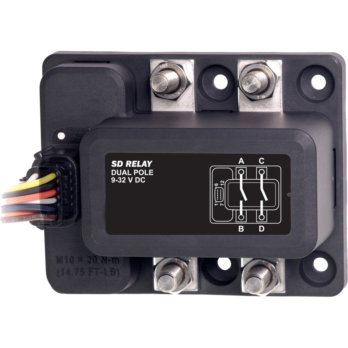 Littelfuse-880107 Relevadores Otros Electromechanical Relay 600A DPDT Screw Mount Bi-Stable Relay