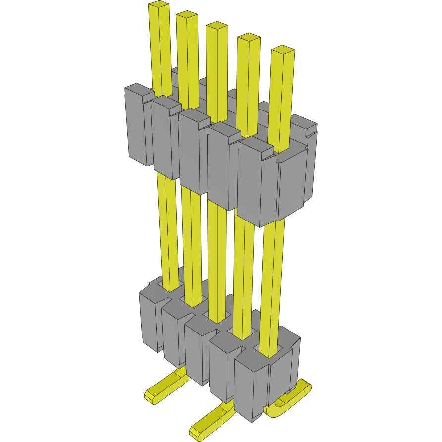 Samtec-HDWM-05-58-S-S-485-SM Cabezales del conector y receptáculos PCB Conn Board Stacker HDR 5 POS 1.27mm Solder ST SMD Bulk