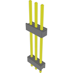 Conn Board Stacker HDR 3 POS 2.54mm Solder ST Top Entry Thru-Hole Bulk