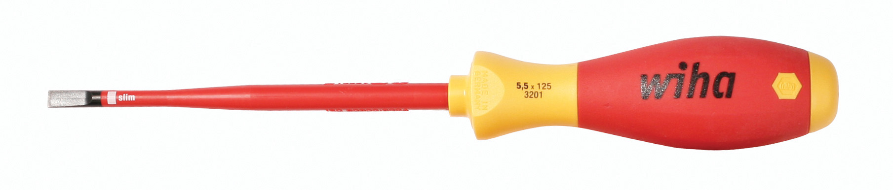 Wiha Tools USA-32055 Screwdrivers Application Tools, Insulated SlimLine Slotted Screwdriver