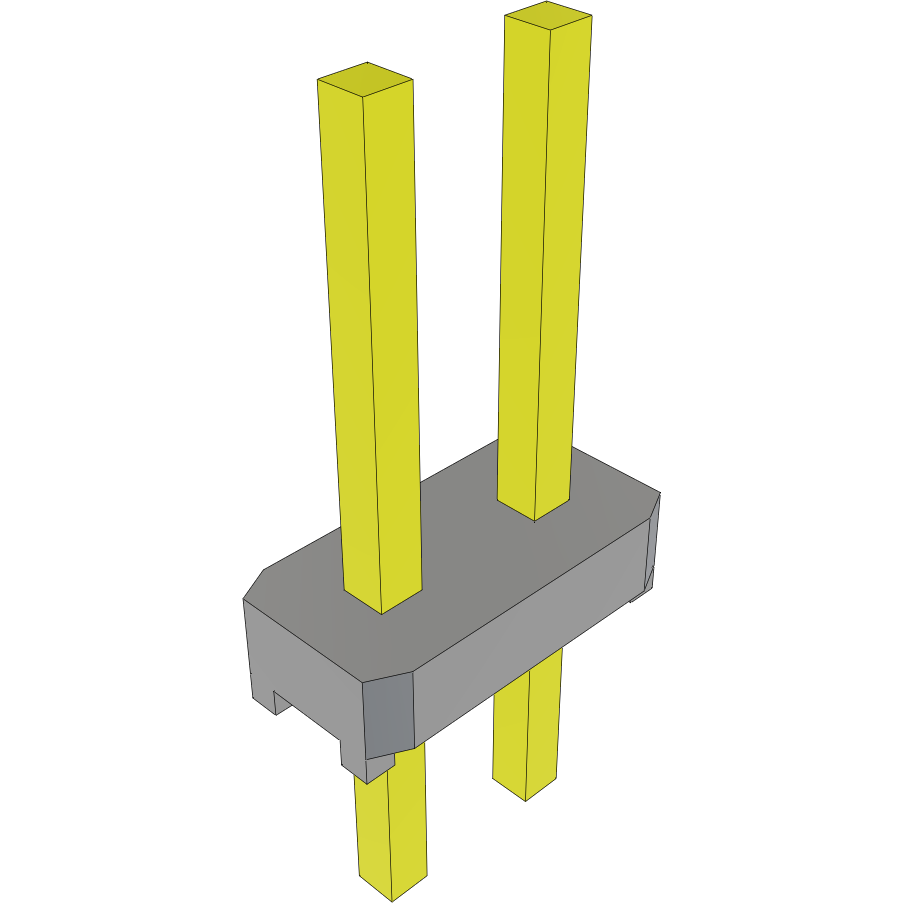 Samtec-MTLW-101-07-S-D-240 Steckverbinderleisten und Leiterplattenbuchsen Conn Unshrouded Header HDR 2 POS Solder ST Top Entry Thru-Hole Bulk