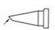 Weller Tools-T0054440899 Tools Other Tools and Accessories, LT F Soldering Tip 1.2 mm, Round Sloped 45 Deg, Single Packed