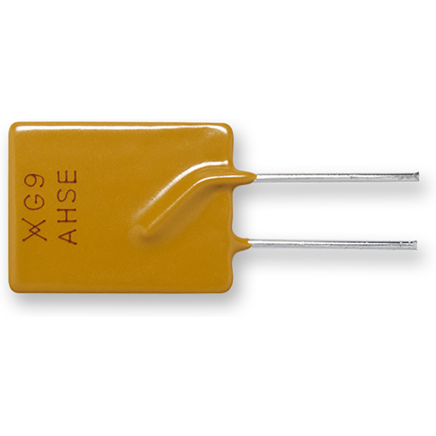 Littelfuse-RF3258-000 PTC, rückstellbare Sicherung PTC Resettable Fuse 9A(hold) 15.3A(trip) 16V 3.3W 5.5s 0.0047Ohm Radial 14 X 3 X 21.7mm T/R