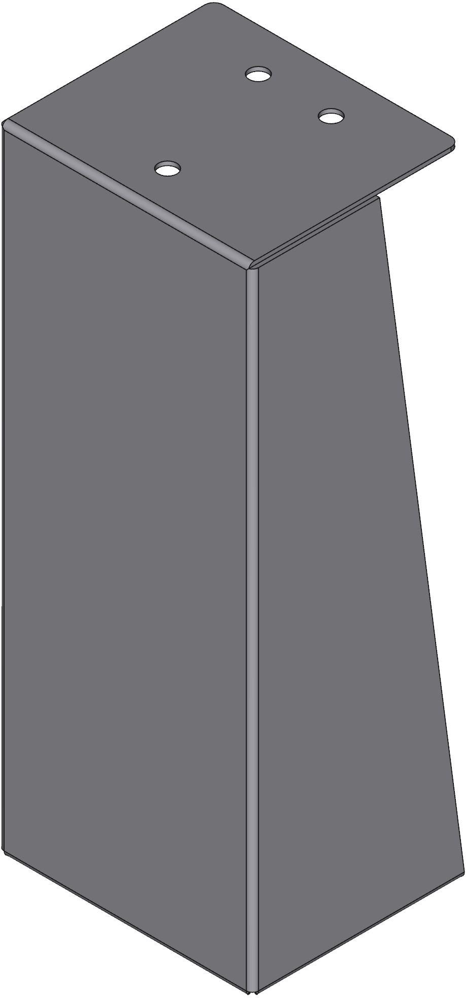 Hammond Manufacturing-1481FE6K null Floor Stand Kit, Steel, Gray, 6In Length, 5In Depth, 6In Height