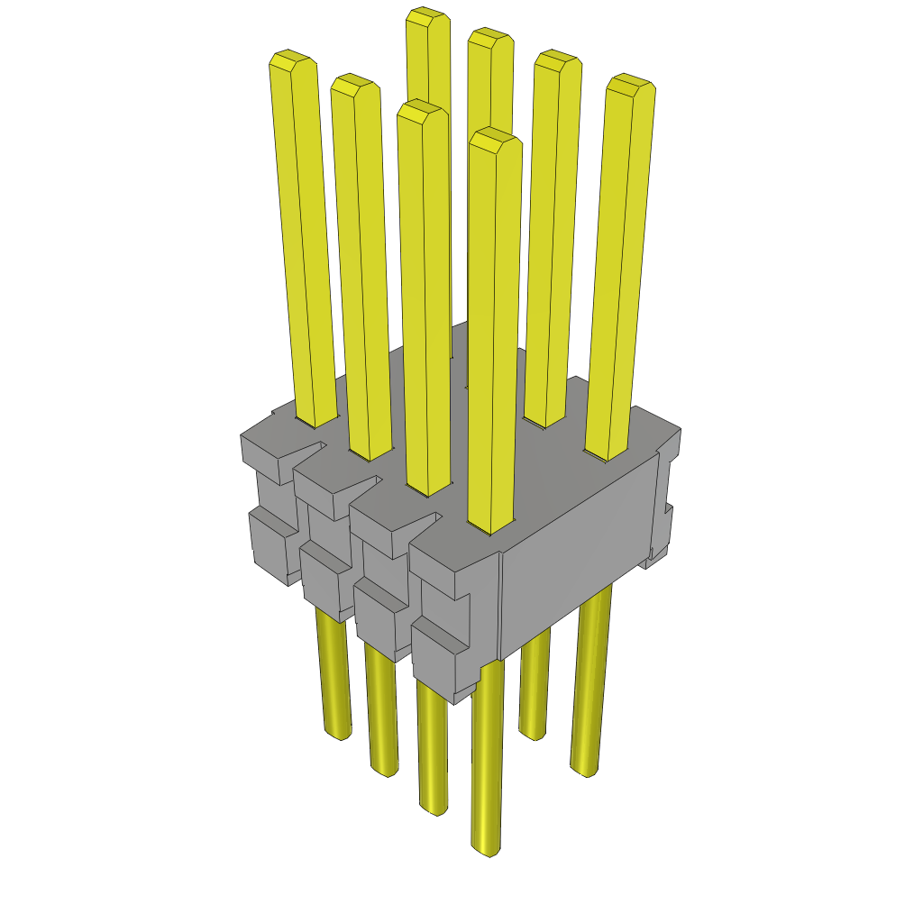 Samtec-TMS-104-21-S-D Steckverbinderleisten und Leiterplattenbuchsen Conn Unshrouded Header HDR 8 POS 1.27mm Solder ST Top Entry Thru-Hole Bulk