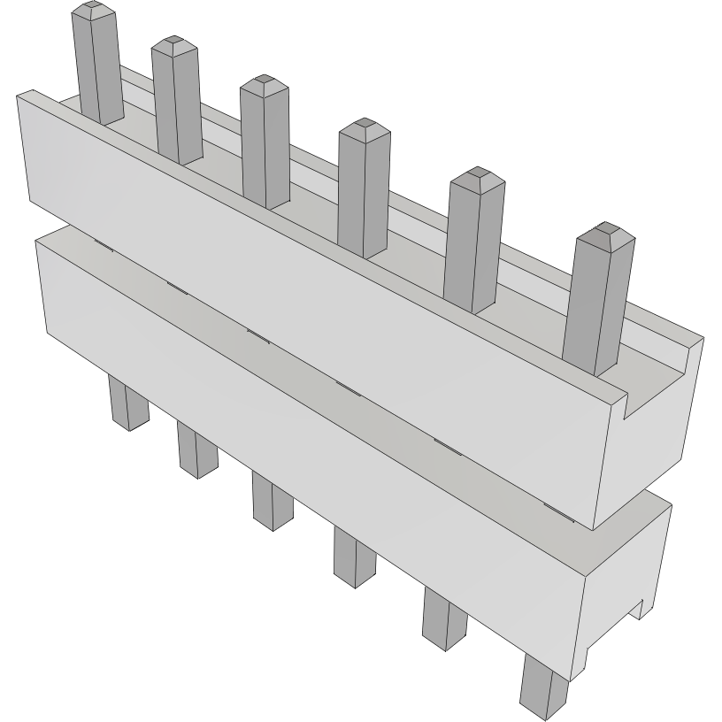 Samtec-HW-06-07-TM-S-240-110 Steckverbinderleisten und Leiterplattenbuchsen Conn Board Stacker HDR 6 POS 2.54mm Solder ST Top Entry Thru-Hole Bulk