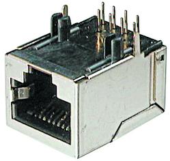 Assmann WSW components, Inc-A-20042-LP/FS Connector Telephone and Telecom Conn Modular Jack F 8 POS 2.54mm Solder RA Thru-Hole 8 Terminal 1 Port